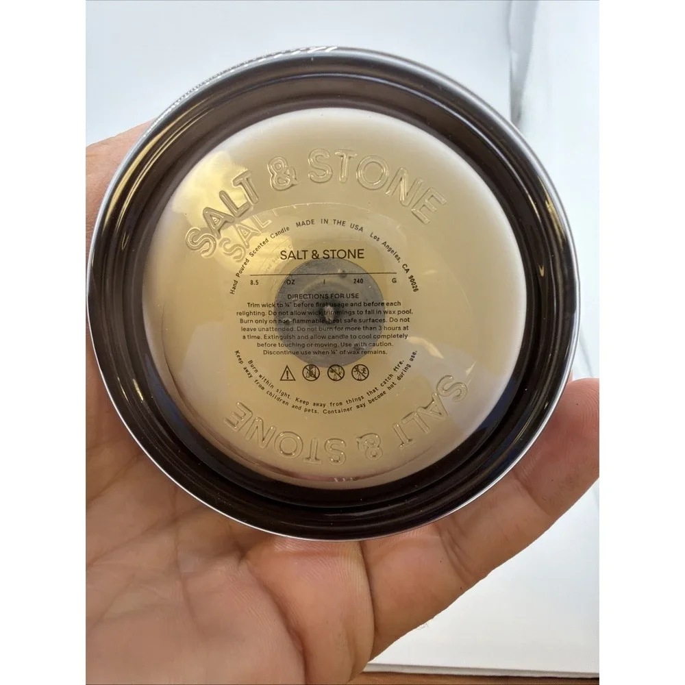 Salt‎ & Stone Santal And Vetiver Scented Candle 8.5 oz NEW In Box